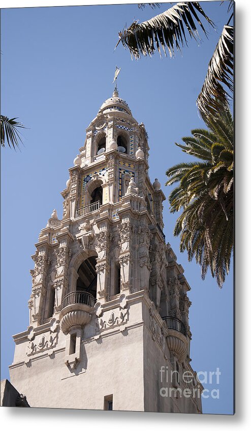 San Diego Metal Print featuring the photograph San Diego Spanish Tower by Brenda Kean