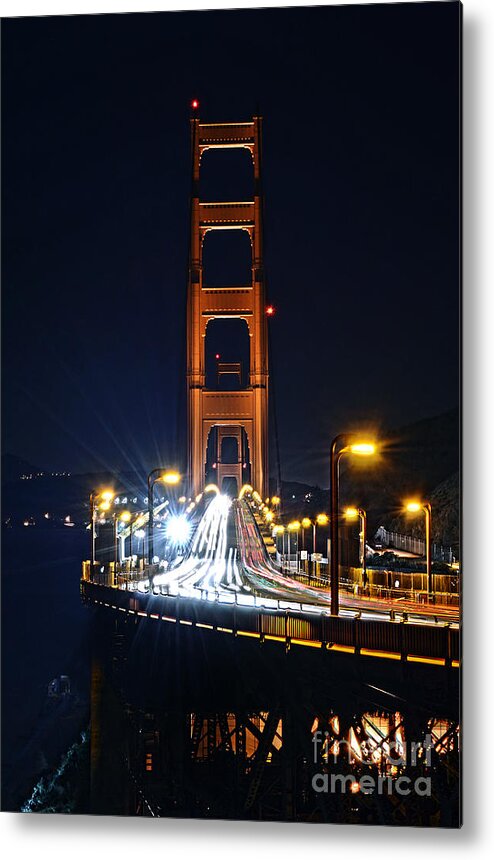 Eua Metal Print featuring the photograph San Francisco - Golden Gate Bridge from North Vista Point by Carlos Alkmin