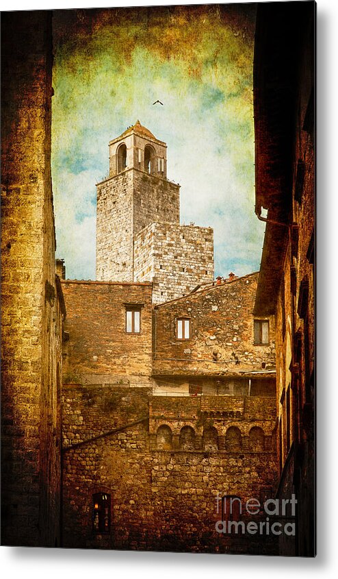 Architecture Metal Print featuring the photograph San Gimignano Italy by Silvia Ganora
