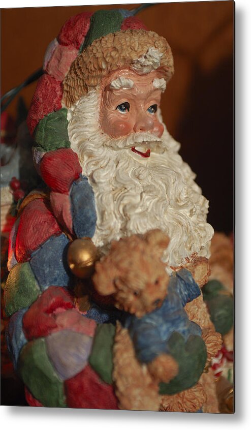 Santa Claus Metal Print featuring the photograph Santa Claus - Antique Ornament - 03 by Jill Reger
