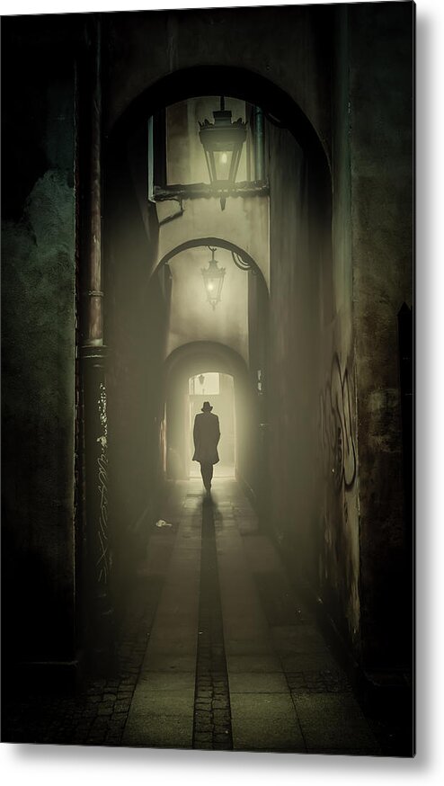 Architecture Metal Print featuring the photograph Secret passage by Jaroslaw Blaminsky