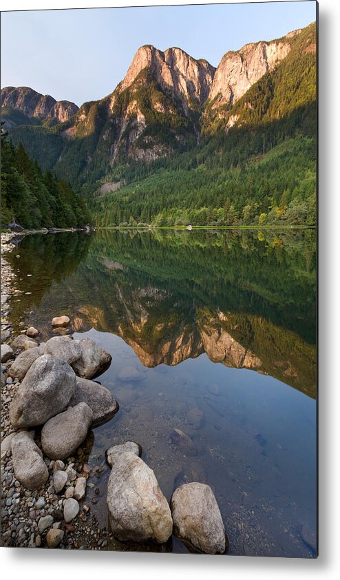 Alpenglow Metal Print featuring the photograph Silver Lake Mountain Reflection by Michael Russell