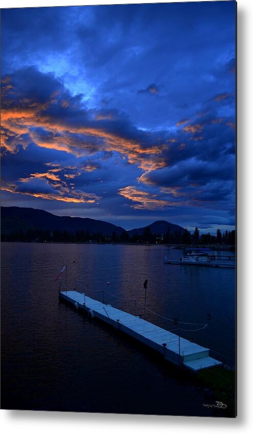 Sunset Metal Print featuring the photograph Skaha Lake Sunset2 7-5-2014 by Guy Hoffman