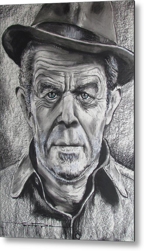 Tom Waits Metal Print featuring the drawing Small Change for Tom Waits by Eric Dee