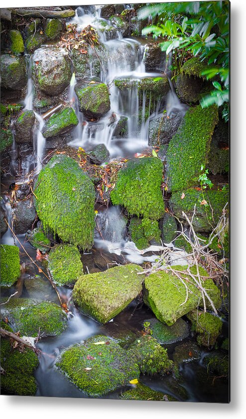 Dublin Metal Print featuring the photograph Small Waterfall in Marlay Park by Semmick Photo