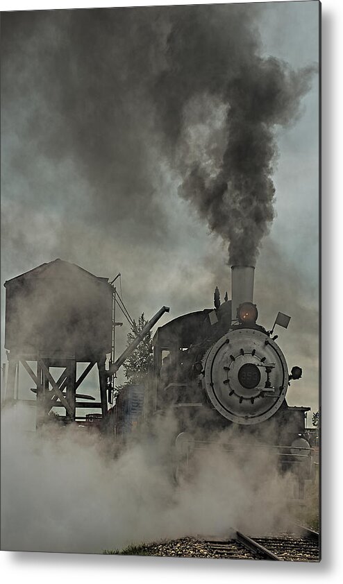 Engine 353 Metal Print featuring the photograph Smokin Engine 353 by Paul Freidlund