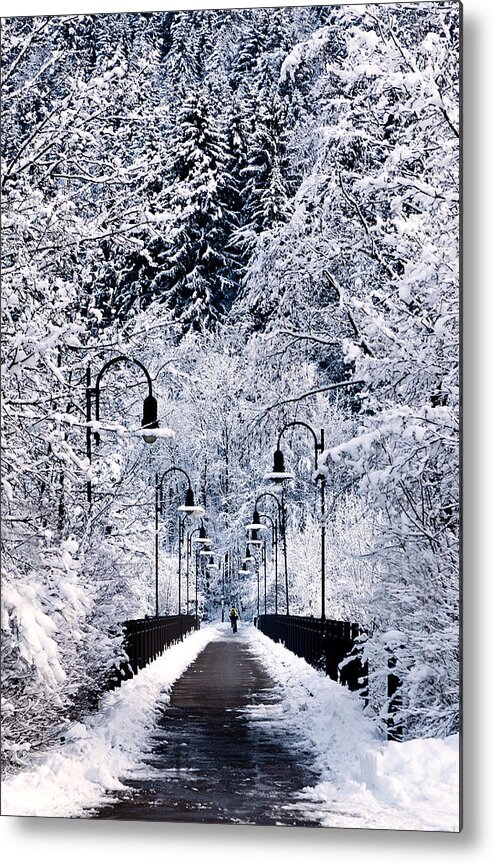 Germany Metal Print featuring the photograph Snowy bridge by Jorge Maia