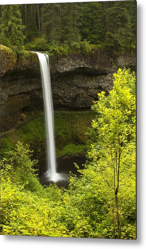 Water Metal Print featuring the photograph South Silver Falls 1 by John Brueske