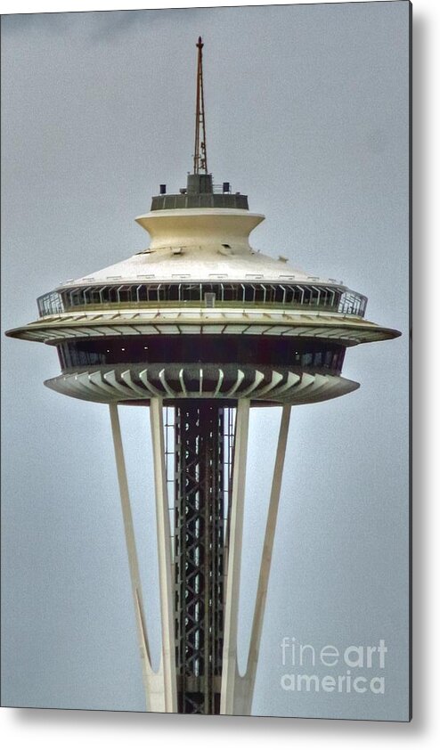 Seattle Metal Print featuring the photograph Space Needle Tower Seattle Washington by Tap On Photo