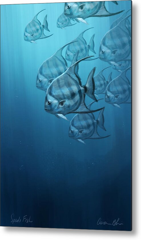 Fish Metal Print featuring the digital art Spade Fish by Aaron Blaise