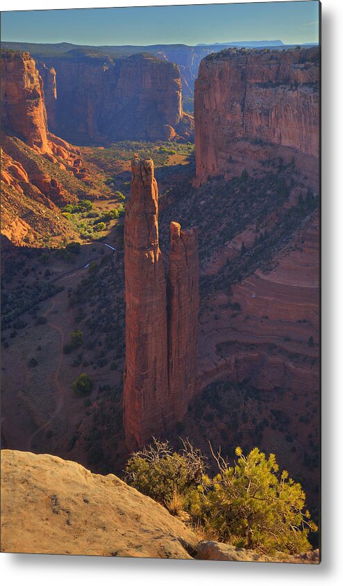 Spider Rock Metal Print featuring the photograph Spider Rock by Alan Vance Ley