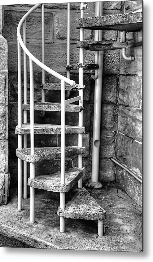 Photography Metal Print featuring the photograph Spiral Steps - Old Sandstone Church by Kaye Menner