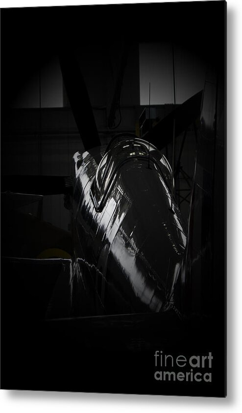 Supermarine Spitfire Metal Print featuring the photograph Dark Spitfire by Airpower Art