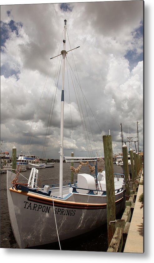 Tarpon Springs Metal Print featuring the photograph Sponge Dive Boat by Joseph G Holland