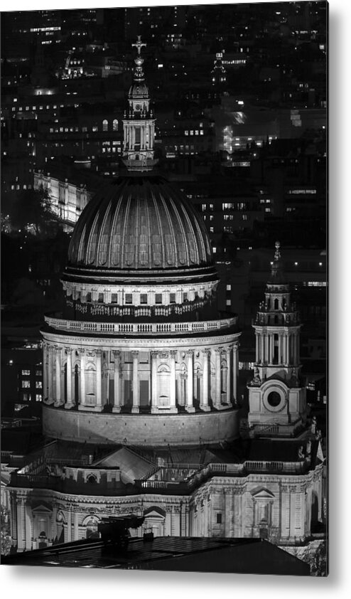 London Metal Print featuring the photograph London St Pauls at night by Andy Myatt