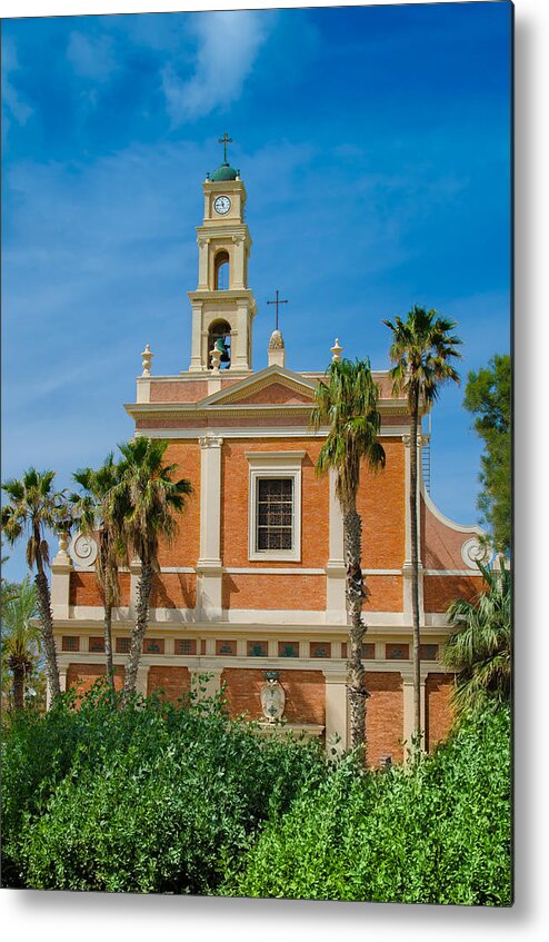 Israel Metal Print featuring the photograph St. Peter's Church in Jaffa by David Morefield