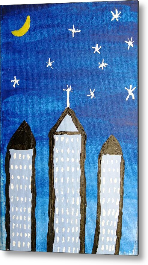 Painting Metal Print featuring the painting Star City by Will Boutin Photos