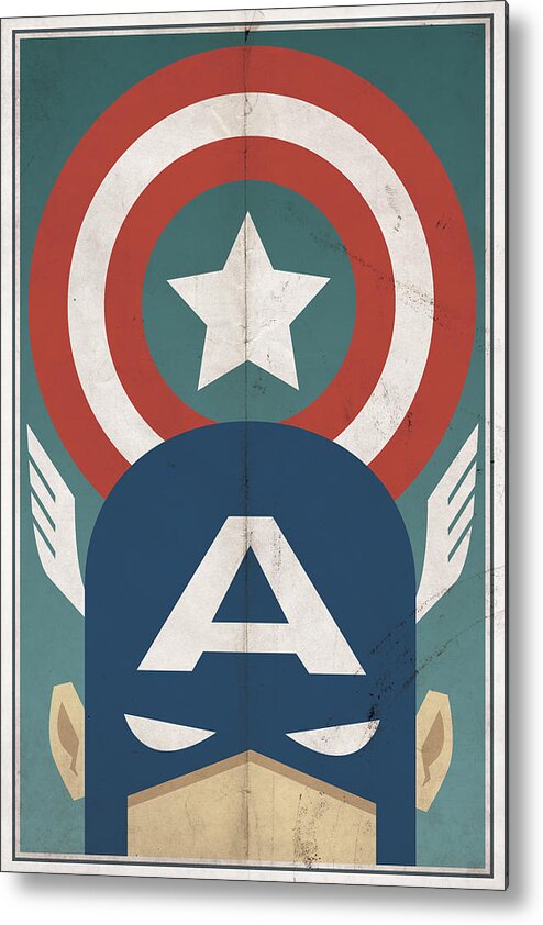 Hero Metal Print featuring the digital art Star-Spangled Avenger by Michael Myers