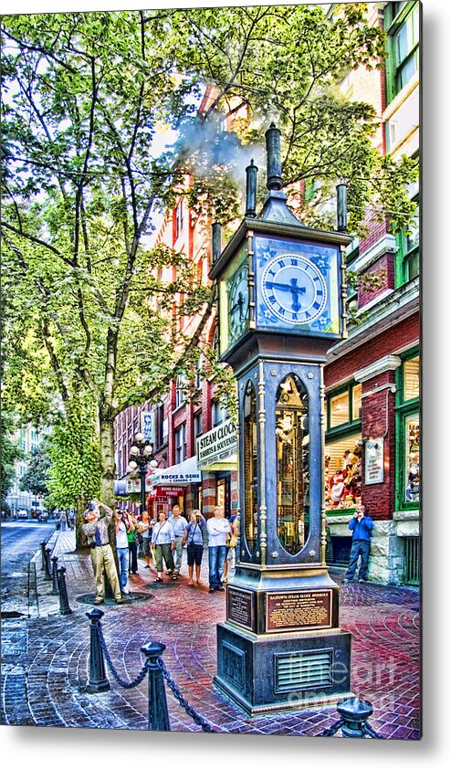 Steam Metal Print featuring the photograph Steam Clock in Vancouver Gastown by David Smith
