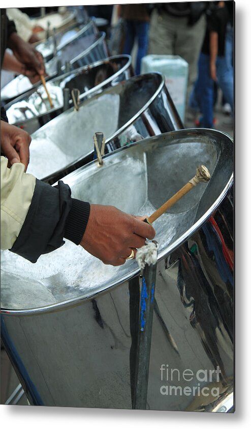 Steel Drum Metal Print featuring the photograph Steel Drum Corps by Jeanette French