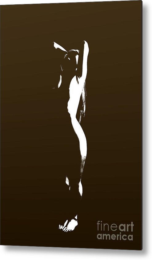 Nude Female Photographs Metal Print featuring the photograph Stretched Out Nude 1106 .01b by Kendree Miller