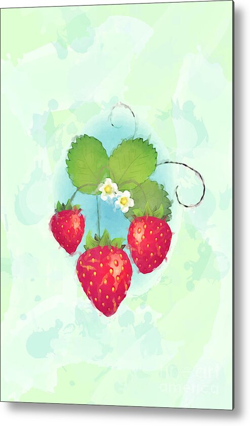 Strawberry Metal Print featuring the photograph Summer strawberries by Jane Rix