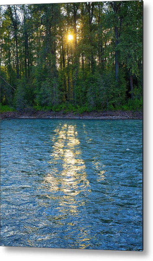 Landscapes Metal Print featuring the photograph Sunset on the Bulkley by Mary Lee Dereske