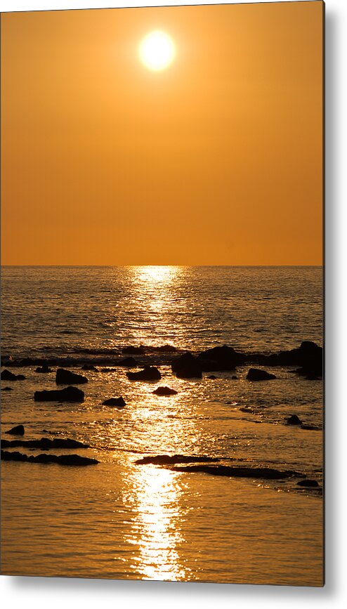 Beach Metal Print featuring the photograph Sunset Over Kona by Christi Kraft