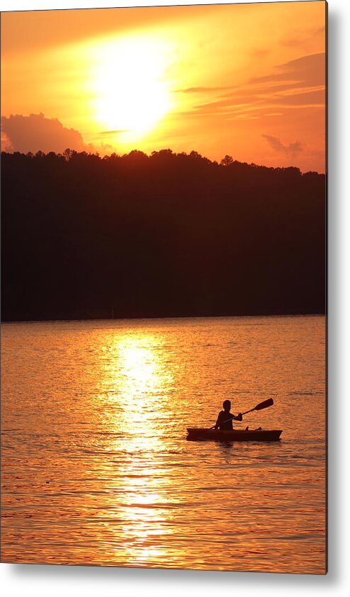 Sunset Metal Print featuring the photograph Sunset Paddle by Andre Turner