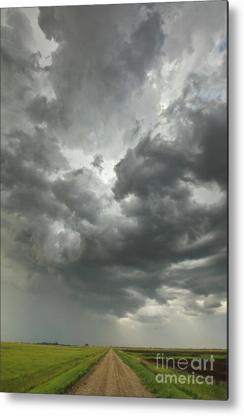 00559186 Metal Print featuring the photograph Sunset Storm Clouds Billowing #1 by Yva Momatiuk John Eastcott
