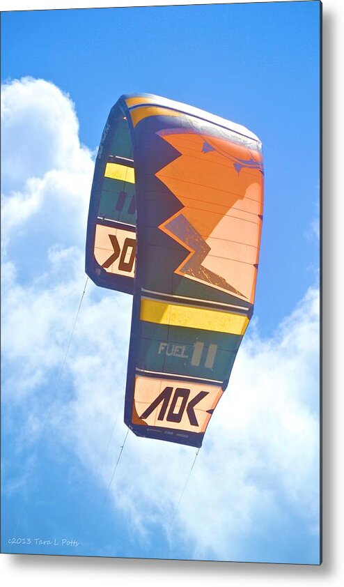 Surfing Kite Metal Print featuring the photograph Surfing Kite by Tara Potts