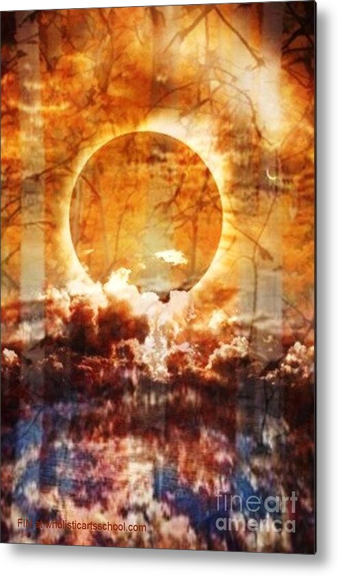 Swamp Moon Painting Metal Print featuring the mixed media Swamp Moon by PainterArtist FIN