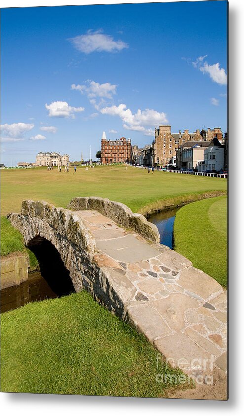 Golf Metal Print featuring the photograph Swilcan Bridge On The 18th Hole At St Andrews Old Golf Course Scotland by Unknown