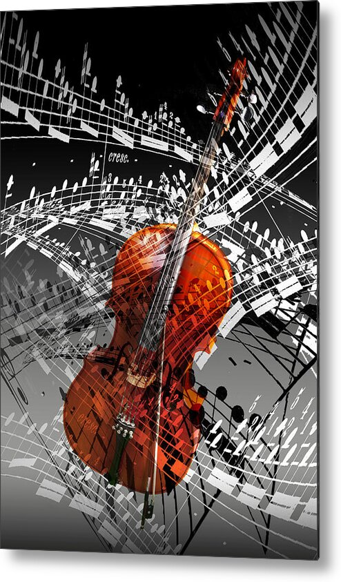 Cello Metal Print featuring the photograph Swirl of Music by Randall Nyhof