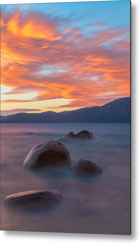 Landscape Metal Print featuring the photograph Tahoe Burning by Jonathan Nguyen