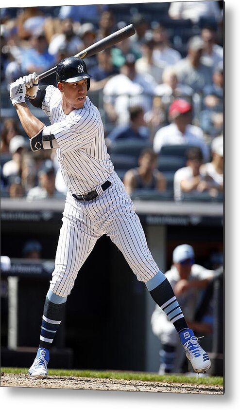 People Metal Print featuring the photograph Tampa Bay Rays v New York Yankees by Adam Hunger