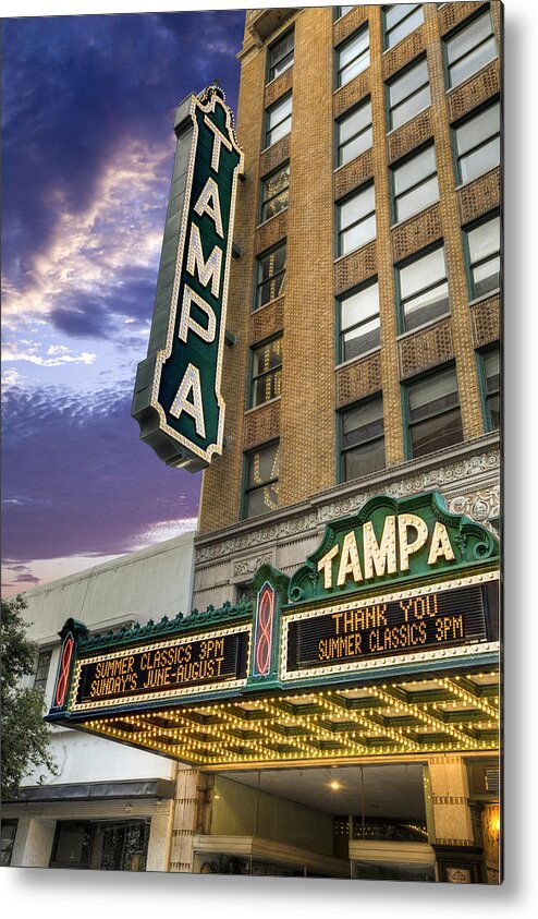Tampa Metal Print featuring the photograph Tampa Theater by Al Hurley