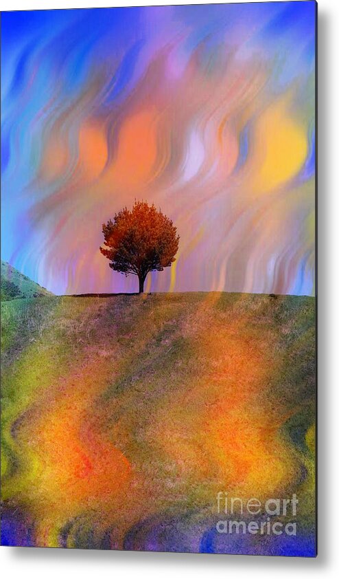 Green Grass Metal Print featuring the photograph Technicolor Park-Colorful Summer by Linda Matlow
