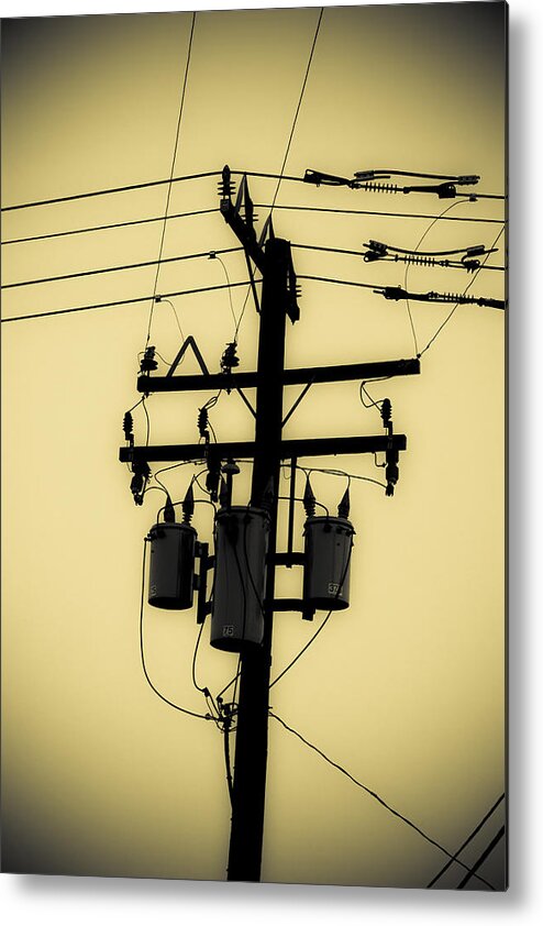 Telephone Pole Metal Print featuring the photograph Telephone Pole 3 by Scott Campbell