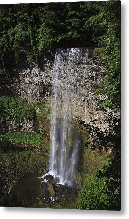 Ribbon Waterfall Metal Print featuring the photograph Tews Falls by Gary Hall