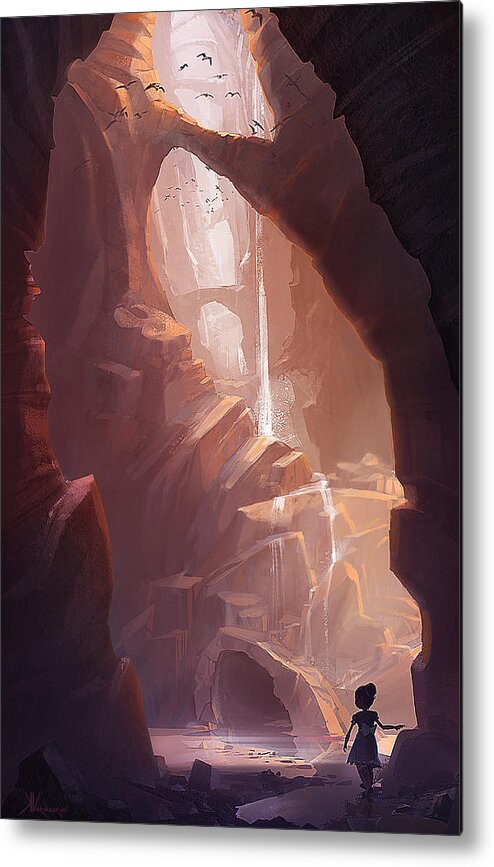 Canyon Metal Print featuring the painting The Big Friendly Giant by Kristina Vardazaryan