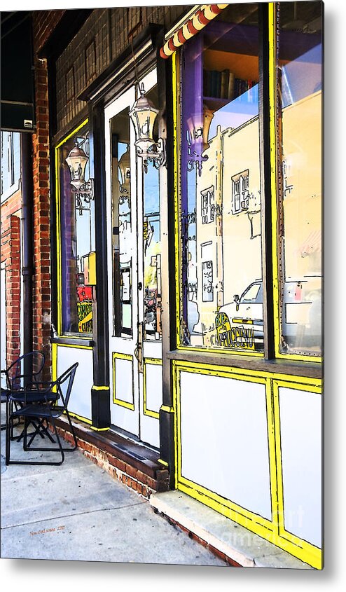 Quaint Coffee Shop In Old Building In North Carolina Metal Print featuring the photograph The Coffee Shop by Jim Calarese