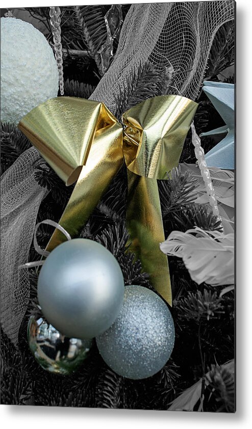 Christmas Metal Print featuring the photograph The color of ornaments by Michael Porchik