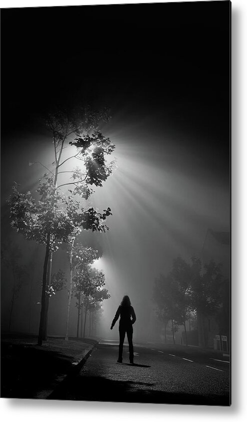People Metal Print featuring the photograph The Darkness by Sigita Playdon Photography