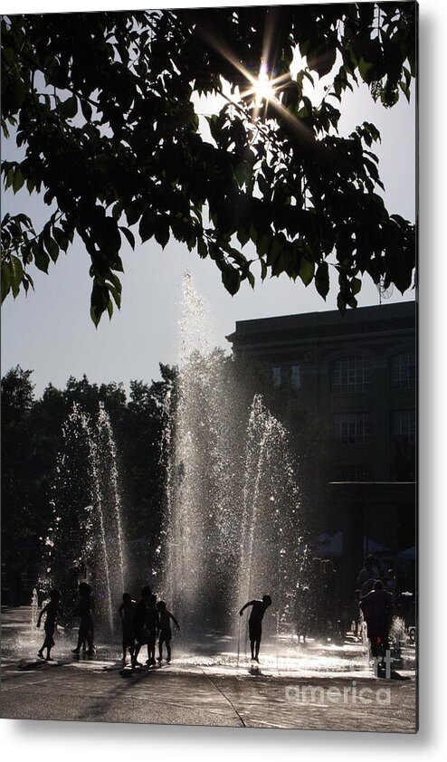 Fountain Metal Print featuring the photograph Summer time fun by Lisa Billingsley