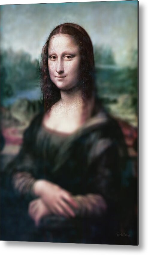 Leonardo Da Vinci Metal Print featuring the painting The Dream of the Mona Lisa by David Bridburg