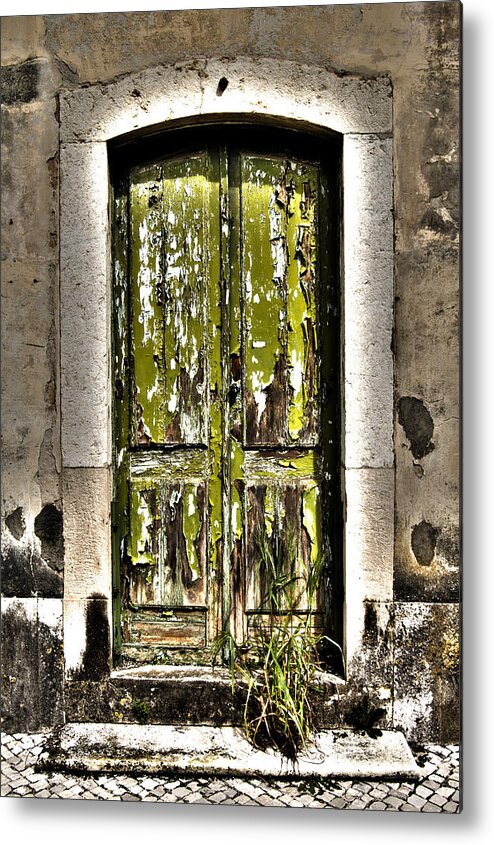 The Green Door Metal Print featuring the photograph The Green Door by Marco Oliveira