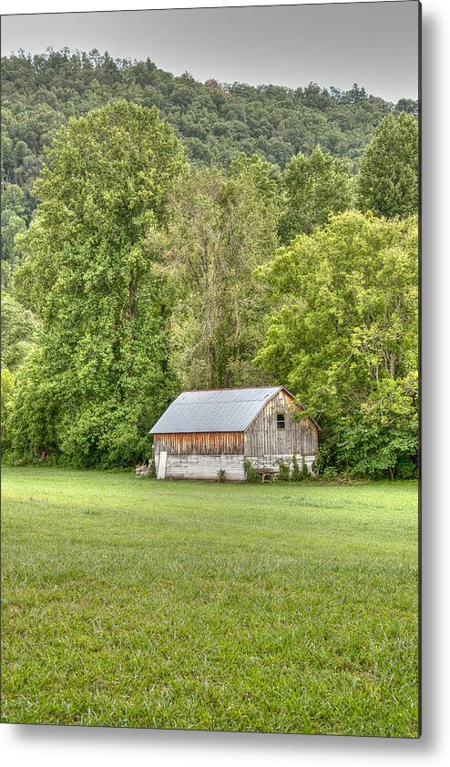 Barn Metal Print featuring the photograph The Hidden Barn by Angela Moore