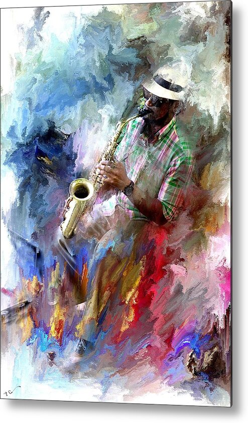 Evie Metal Print featuring the photograph The Jazz Player by Evie Carrier