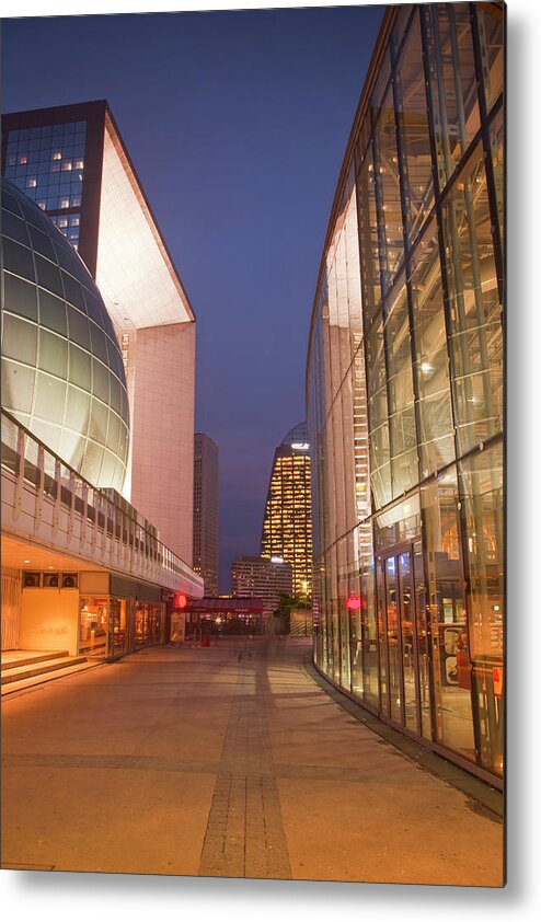 Corporate Business Metal Print featuring the photograph The La Defense District In Paris by Julian Elliott Photography